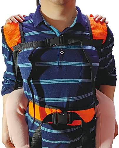 Lightweight Kids Carrier Belt Hiking Back Pack Belt Outdoor Children Lift Sling for Transferring Children to Car,Wheelchair,Vehicle,Bed,Chair (Orange)