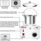 Single Wax Warmer Professional Electric Wax Heater Machine for Hair Removal, Large Waxing Pot Paraffin Facial Skin Body SPA Salon Equipment with Adjustable Temperature Set