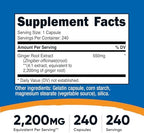 Nutricost Ginger Root Extract 240 Capsules for 240 Servings Per Bottle - Gluten Free, Non-GMO