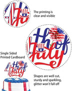 4th of July Birthday Cake Topper - USA Patriotic Independence Day Theme cake Decoration,American National Day Party Supplies