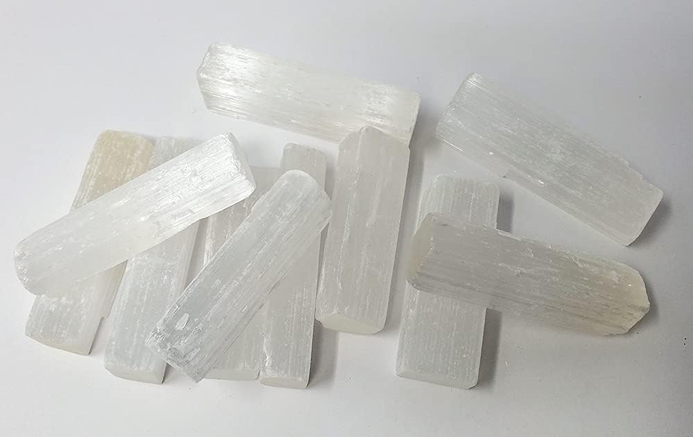 New Age Imports, Inc.® ~ Premium Quality Selenite Sticks 2-3" Size -1 LB. Great for Wicca, Reiki, Healing, Metaphysical, Chakra, Positive Energy, Meditation, Protection, Decoration or Gift (2-3")