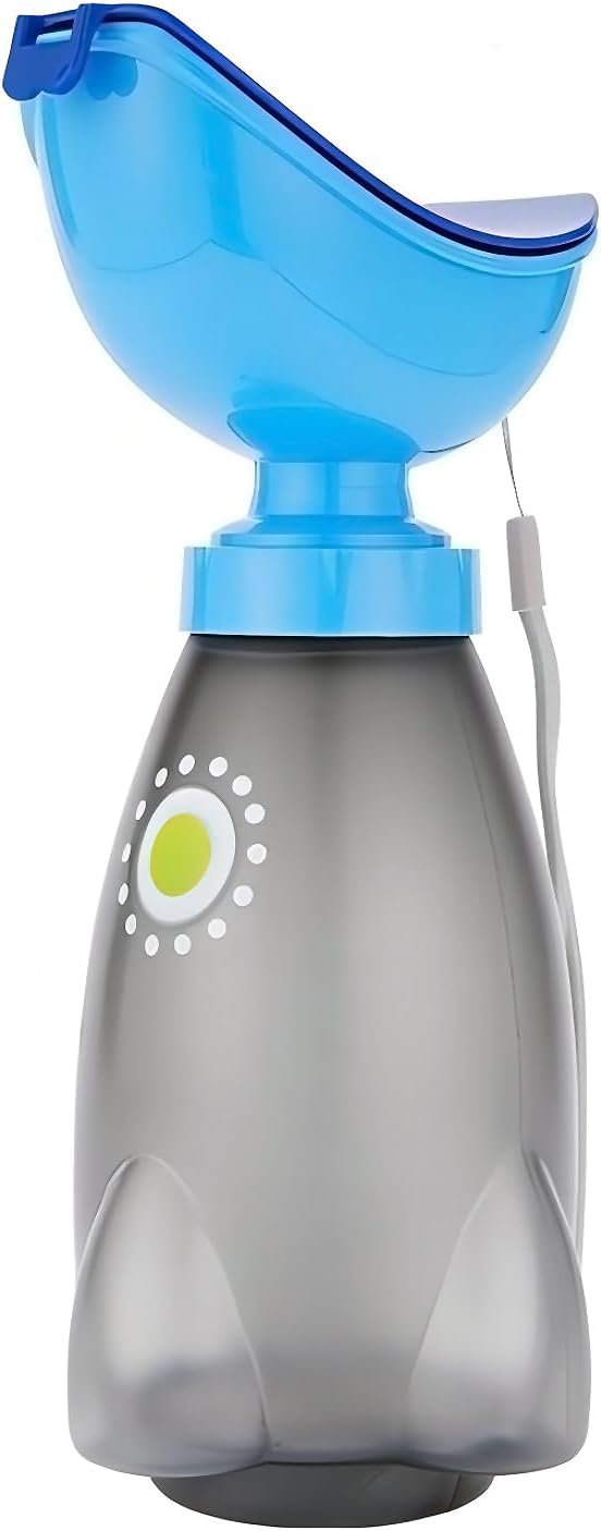 GREATLINK Portable Emergency Unisex Urinal Potty Toilet Pee Training Cup, Pee Bottle with a Lid and Funnel for Kids Potty Pee Training for Outdoor Car Travel Road Trip Camping Park Beach(1 Pcs Blue)