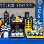 48 Pcs Police Cupcake Toppers Police Birthday Party Decorations