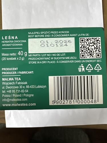 Malwa Herbata Owocowa - Lesna (Forest Fruit Tea), Poland, Pack of 3, 40 g
