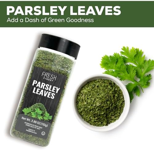 Fresh Finest Parsley Flakes Spice 3.89 oz – Dried Parsley Leaves in Jar, Non-GMO, Gluten-Free, Flavorful Herb Seasoning