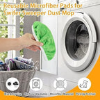 4 PCS Reusable Dry Sweeping Cloths Microfiber Wet Mop Pads Compatible with Mop Replacement Sweeping Mopping pad Refills for Hardwood Surface Floor Cleaning
