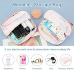 Sanitary Pad Storage Bag Portable Period Bag for Teen Pads/Sanitary Napkins/Small Tampons, Sanitary Napkin Storage Bag First Period Gifts for Teen Girls (Cat)