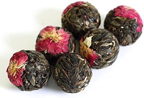 GOARTEA Puerh Tea Cake 100g / 3.5oz 2017 Year Raw Sheng Red Rose Flower Bulang Mountain - Chinese Yunnan Puer Pu'er Pu-erh Tea - Tuocha