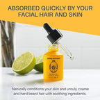 SEVEN POTIONS Natural Beard Oil for Men 1 FL OZ / 30ml — Fresh & Citrus Beard Softener & Conditioner — Vegan Conditioning Oil That Helps Prevent Itch & Dandruff (Citrus Tonic)