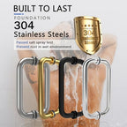 Glass Shower Door Handle, Bathroom Shower Door Replacement Handles, Back to Back 304 Stainless Steel Pull Hardware for Sliding、Frameless Shower Doors Pull Handle (Brushed Nickel, 6 inch)