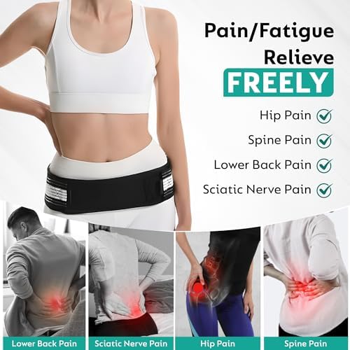 Sacroiliac SI Joint Belt for Sciatica Pain Relief – Hip & Pelvic Support Brace for Lower Back Pain – Adjustable Anti Slip SI Belt for Women & Men – (Note : Fits Hip Sizes 44-55 Inches)