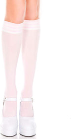 Music Legs Women's Striped Top Opaque Knee Hi