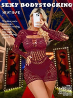 Woman Lingerie Bodysuit Fishnet Bodystocking Sexy Tights Bodycon Jumpsuit