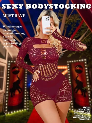 Woman Lingerie Bodysuit Fishnet Bodystocking Sexy Tights Bodycon Jumpsuit