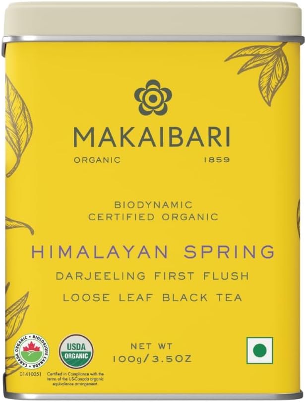 Makaibari Himalayan Spring Darjeeling Black Tea 50 cups (100g/3.5oz)| Single Estate Loose Leaf Tea