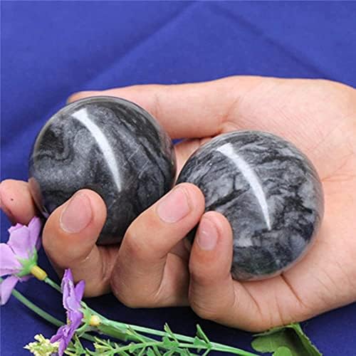Dark Gray Baoding Ball, Chinese Health Sports Massage Ball, Used for Decompression Hand Exercise Ball (2 inches in Diameter) Boxed