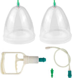Vacuum Cupping Set for Breast Massage - Silicone Cups with Hand Pump for Body Contouring, Muscle Relaxation and Lymphatic Drainage, Home Therapy Kit for Women