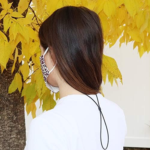 FROG SAC 12 PCS Black Face Mask Lanyard Holder Clip for Women and Men, Adjustable Silicone Sunglasses and Facemask Necklace Holders Straps, Kids Strap Cords Lanyards for Masks and Glasses (Black)