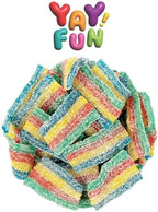 Halal Sour Rainbow Belt Bites | 2 Pound Bag | Halal Sour Mini Rainbow Belt Candy | Snack Size Bulk Gummy Candy for Sharing, Parties & Events, Candy Buffets, Halal Candy, Gummy in Bulk, Fun Snacks | Perfect for Party Favors, Goodie Bags, Dessert Toppings