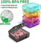 Cute Small Travel Pill Box, Urekt 10 pcs Mini Pocket Pill Organizer Daily Single Pill Containers Portable Medicine Holder for Purse Vitamin Fish Oil Supplements