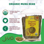 Jiva Organic Mung Bean - Mung Moong Beens Whole for Sprouting and Cooking - 2 lb Bean Bag – Indian Spices