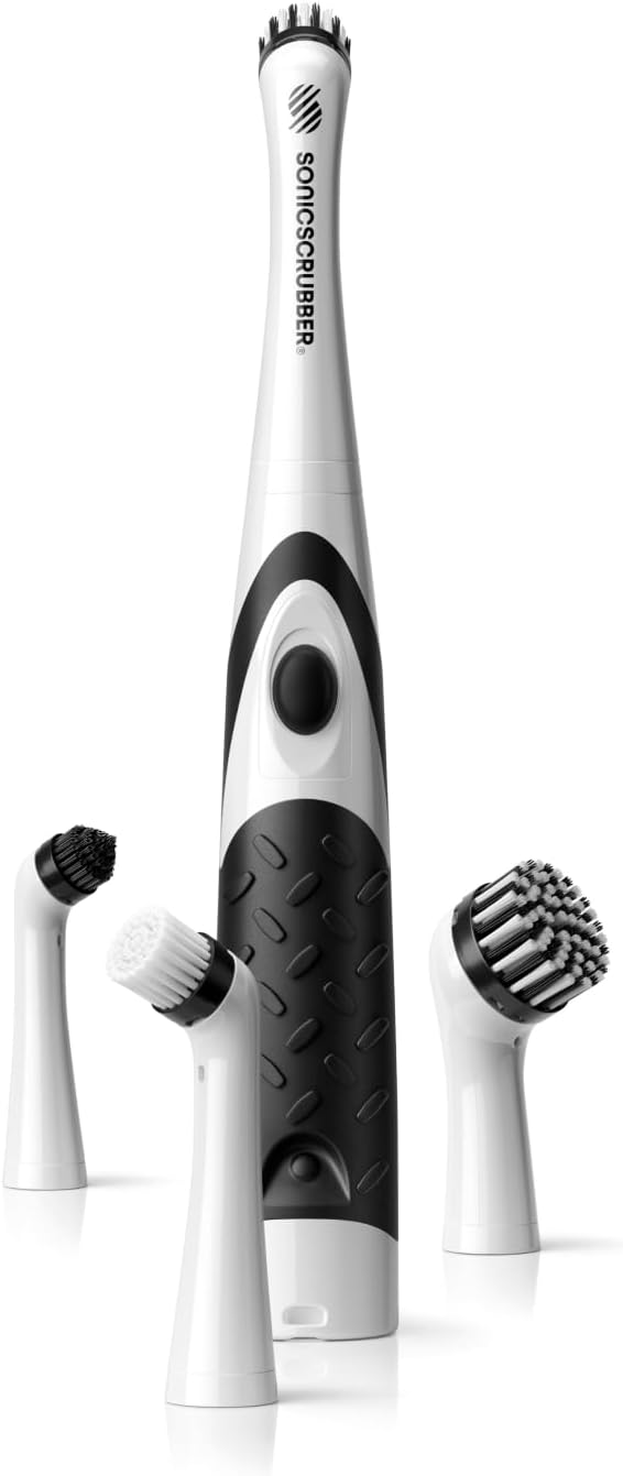 Household Cleaning Brush Power Scrubber - Electric Spin Scrubber Brush for Home, Kitchen & Bathroom - Grout Cleaner & Removes Mould (Washing-Up System Spin Brush)