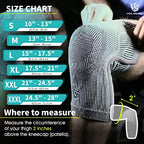 Vital Salveo S-Support 3D Bio-Dynamic Recovery Knee Sleeve – High-Impact Compression for Athletes, Stability & Training-Light Grey (1PC)/L