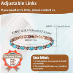 Copper Magnetic Anklet for Women, Pure Copper Ankle Bracelet with Magnet (1)