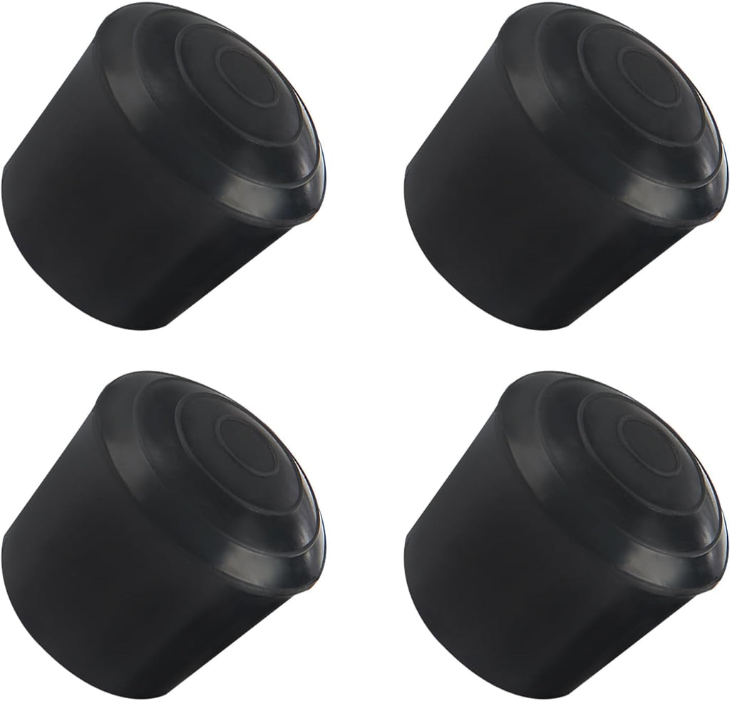 METALLIXITY Chair Leg Tips Caps (19mm 3/4 Inch) 4Pcs, Round Rubber Chair Leg Caps Floor Protectors - for Furniture Chair Table Legs, Black