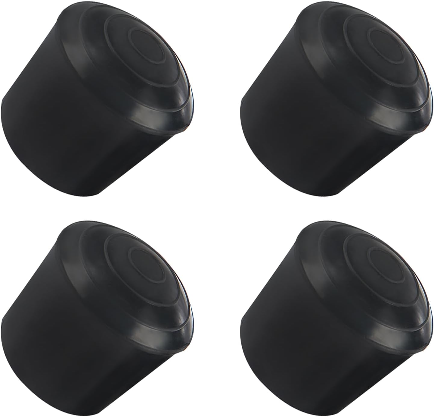 METALLIXITY Chair Leg Tips Caps (19mm 3/4 Inch) 4Pcs, Round Rubber Chair Leg Caps Floor Protectors - for Furniture Chair Table Legs, Black