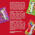 Wrigley's Skittles Fun Size Original, Wild Berry, and Sour Chewy Individually Wrapped Stocking Stuffers Christmas Candy Variety Pack, 26.46 Oz Bulk Bag