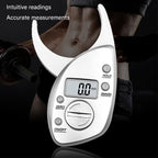 Body Fat Caliper with LCD Screen - Accurate Handheld Body Fat Measurement Tool for Men and Women, Portable Skin Fat Tester, Anti-Slip Grip, Metric & Imperial Units, Includes Body Tape Measure