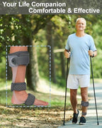 AFO Drop Foot Brace Medical Ankle Foot Orthosis Support Foot Drop Postural Correction Brace (Left/XL)