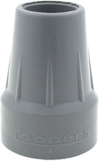 Coopers Heavy Duty Latex-Free Rubber Cane Crutch Tips Ferrules 7/8" (22mm) - Pack of 2