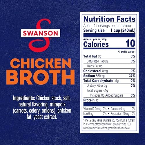 SWANSON S 100% Natural Chicken Broth, 32 oz Carton