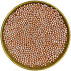 Edible Silver Orange Pearl Sugar Sprinkles Candy 4mm Mini Pearls Cake Decorations Cupcake Toppers Cookie Decorating Perfect for Wedding Party Valentine Halloween Christmas Supplies 3OZ