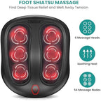 Nekteck Foot Massager with Heat, Shiatsu Heated Electric Kneading Foot Massager Machine for Neuropathy, Plantar Fasciitis, Feet Massage for Pain Relief, Circulation, Ideal Gifts for Man Woman Her Him