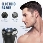 Snapbuy Electric Razor for Men,Snapbuy Razor,Electric Shavers for Men, 4D Floating Head Rotary Shaver,Ipx7 Waterproof, 2025 New Electri c Shaver with LCD Display & Quiet Motor,Fast Charging(Blue)