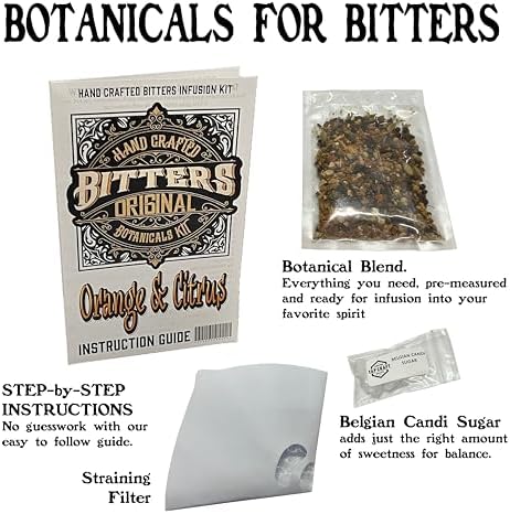 TAPCRAFT Orange & Citrus Bitters Botanical Blend – DIY Citrus Bitters Making Kit for Home Mixology and Craft Cocktails
