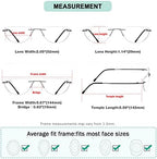 Eyekepper 4-pack Rimless Reading Glasses Lightweight Women Men Half Moon Readers +2.5
