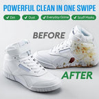 Sneaker Cleaning Wipes, Dual-Sided Instant Shoe Cleaner Wipes for White Sneakers, Waterless Shoe Cleaning Wipes for Leather, Canvas, Mesh & Rubber, Individually Wrapped Travel Shoe Wipes, 35 Count