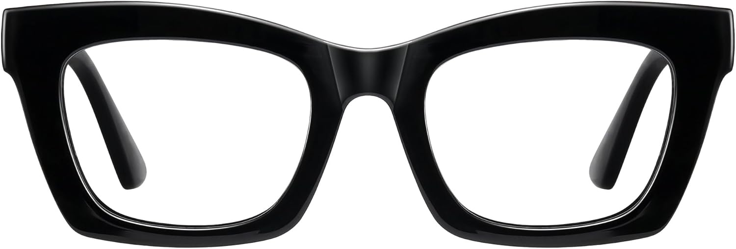 Blue Light Glasses for Woman/Men– Computer & Gaming Eyewear with Blue Light Blocking for Eye Protection, Bright Black