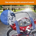 Mobility Scooter Control Panel Cover 12"(W) Protective Tiller Panel Waterproof Rain Cover Mobility Scooter Accessories Universal Navy Blue