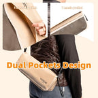 16" Extra Tall XL Portable Chair for Adults, Collapsible Purse Chair Heavy Duty Camp Seat with 3 Storage Pockets for Fishing Hiking Gardening, Lightweight Travel Purse Stool