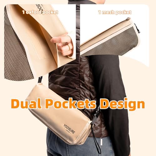 16" Extra Tall XL Portable Chair for Adults, Collapsible Purse Chair Heavy Duty Camp Seat with 3 Storage Pockets for Fishing Hiking Gardening, Lightweight Travel Purse Stool