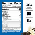 Nutricost Grass-Fed Whey Protein Isolate (Vanilla) 5LBS - Non-GMO, Gluten Free, Natural Flavors