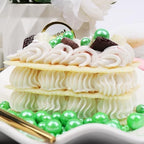 Green Sprinkles for Cake Decorating, 130g/4.6oz Edible Green Pearl Sprinkles Mix, Sugar Candy Pearls for Baking, Cookie Decorations and Cupcake Toppings, Wedding Party Christmas Supplies