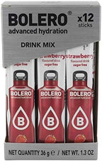Bolero- Sugar Free Drink Mix Packets Strawberry Fruit Flavors | Powdered Flavored Water Packets | 36 Singles Sticks On The Go Packets