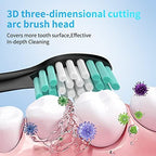 Replacement Brush Heads Compatible with Aquasonic Black Series - 8 Pack Electric Toothbrush Heads Compatible with Aqua Sonic Duo Pro and Vibe Series, Black