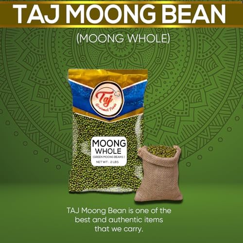 TAJ Moong Whole 2-Pounds (Sprout Ready) Whole Mung Beans